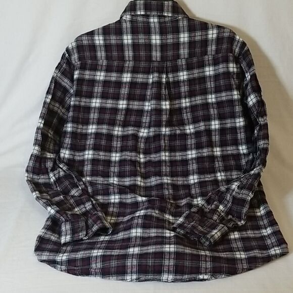 Croft & Barrow Plaid Cotton Long Sleeve Shirt‎ Size M - Picture 6 of 8